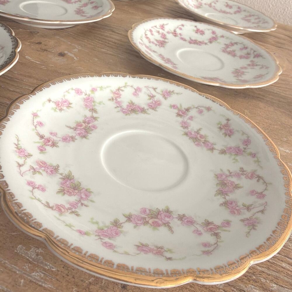 Schumann Original Bridal Rose Saucer made in Germany stamp X6 copyright